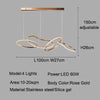 Gold pendant chandelier - modern dining room lighting