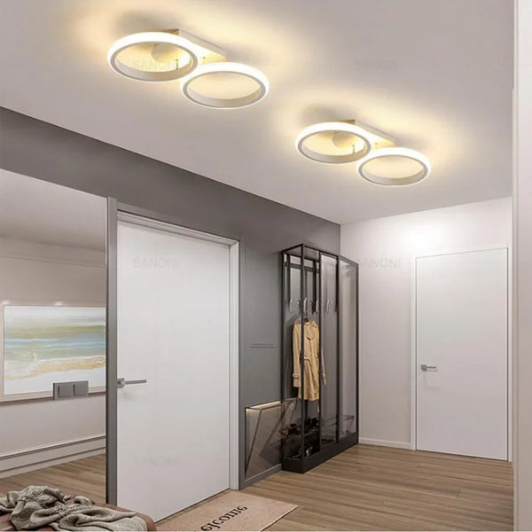 LED chandelier - metal, modern bedroom/hallway lighting