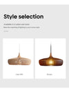 Nordic wood pendant lights: modern, walnut-finish chandeliers