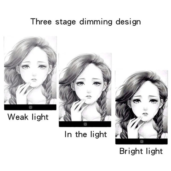LED drawing tablet for kids - A5, 3 brightness levels