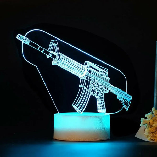 Gaming 3d LED night light - Game rifle decor, perfect gift