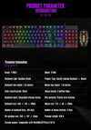 RGB gaming keyboard & mouse combo, backlit, 104 keycaps
