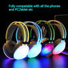 Gaming headphones wireless Bluetooth, RGB LED, noise-canceling mic