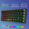Gaming keyboard mini RGB backlit ergonomic for PC, laptop