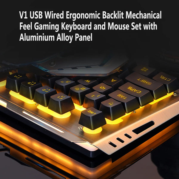 RGB gaming keyboard and mouse kit, wired/wireless, backlit