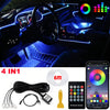 RGB Fiber-Optic Car Interior Ambient Lighting Kit – App & Sound-Sync Control