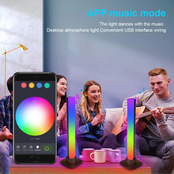 RGB LED gaming light with app control and dimming
