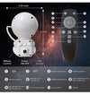 LED kids projector night light: astronaut galaxy design