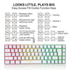 Gaming keyboard mini RGB backlit ergonomic for PC, laptop