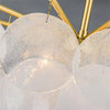 LED ceiling light, tree branch design, glass & metal art