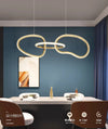 Gold pendant chandelier - modern dining room lighting