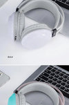 Gaming headphones wireless Bluetooth, RGB LED, noise-canceling mic