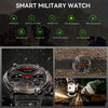 Smartwatch with LED flashlight, fitness tracker, health monitor