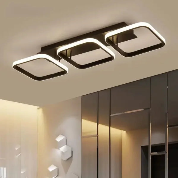 LED chandelier - metal, modern bedroom/hallway lighting