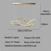 Gold pendant chandelier - modern dining room lighting