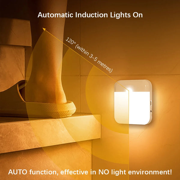 LED wireless night light - rechargeable motion sensor lamp