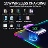 RGB wireless charging gaming mouse pad, XXL LED, 10 modes