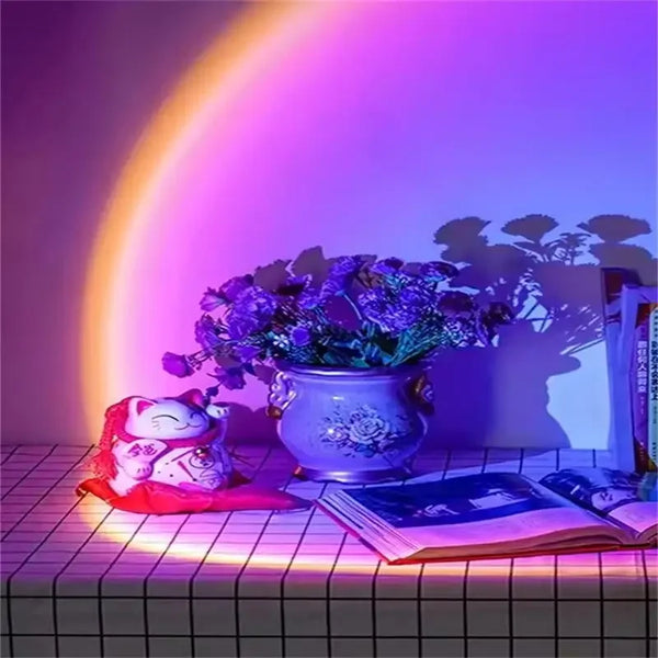 Sunset LED projector lamp - USB, bedroom/photography ambiance