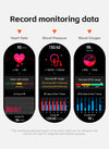 Smartwatch with LED flashlight, fitness tracker, health monitor