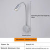 LED gooseneck wall light - adjustable reading lamp