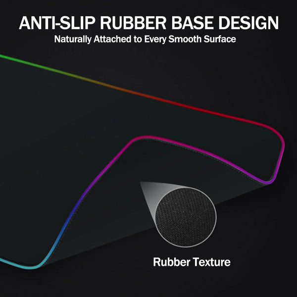 RGB wireless charging gaming mouse pad, XXL LED, 10 modes