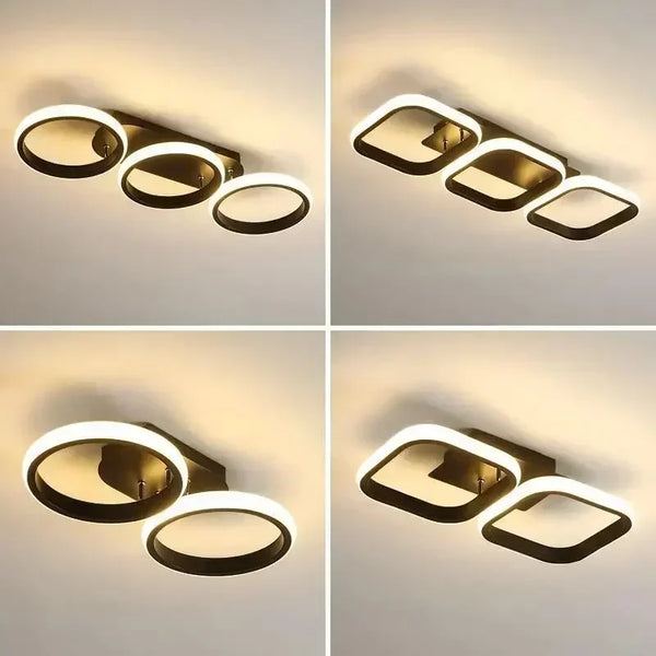 LED chandelier - metal, modern bedroom/hallway lighting