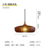 Nordic wood pendant lights: modern, walnut-finish chandeliers