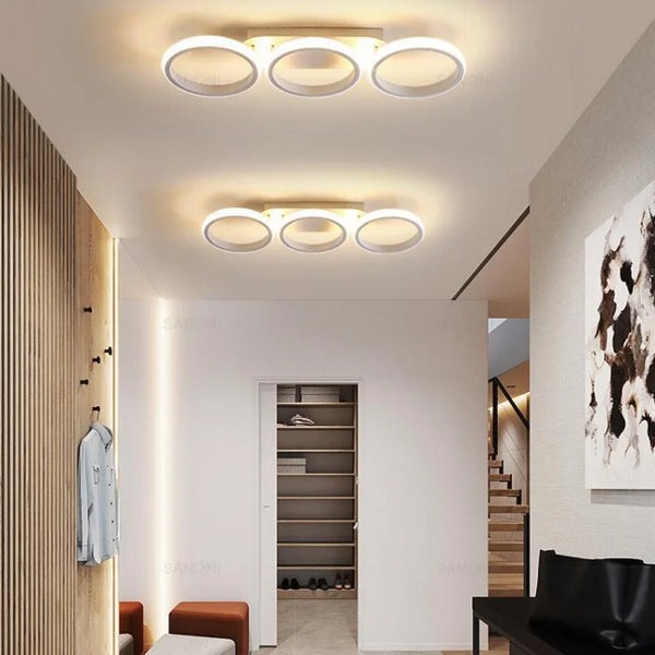 LED chandelier - metal, modern bedroom/hallway lighting