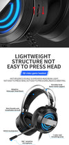 Gaming headset RGB with HD mic for Xbox, PS5, PC