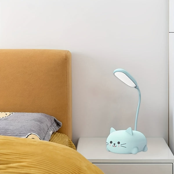 Cat LED night light - USB adjustable, kid-friendly