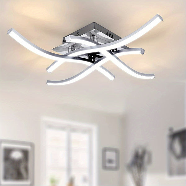 LED plafonnier dimmable – 28W, design moderne incurvé