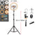 LED selfie ring light with 26cm tripod stand