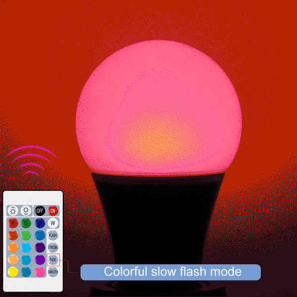 RGB LED bulb 220V E27 with IR remote control