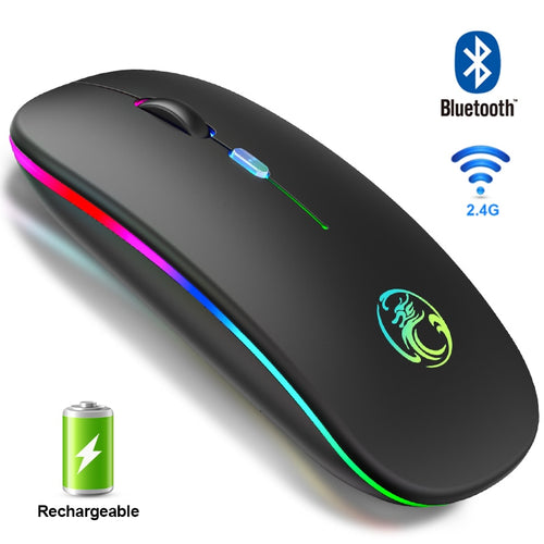 Wireless Mouse Ergonomic Bluetooth RGB Rechargeable