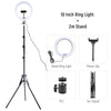 LED selfie ring light, 10-13 inches with tripod