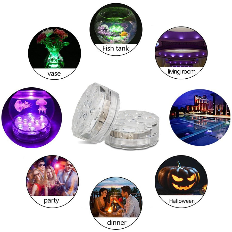 IP68 Waterproof Multi Color Submersible LED Lights