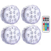 Waterproof IP68 submersible LED lights, multi-color