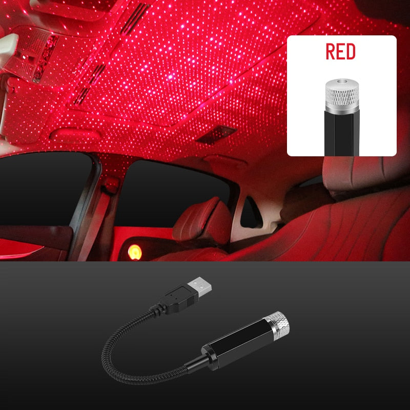 Car Roof Star Interior LED Laser Ambient USB