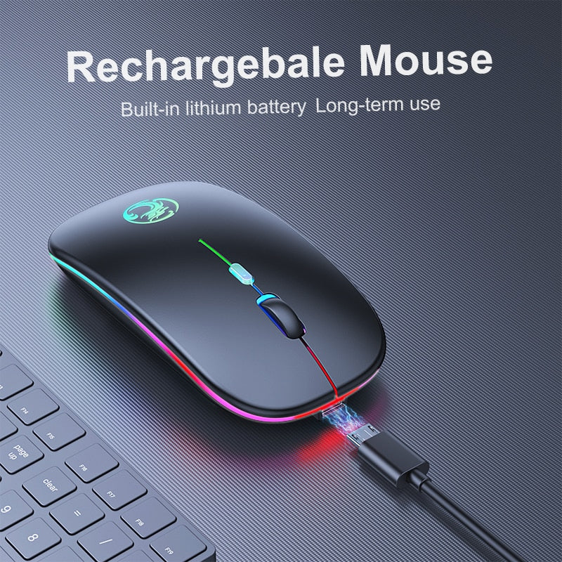 Wireless Mouse Ergonomic Bluetooth RGB Rechargeable