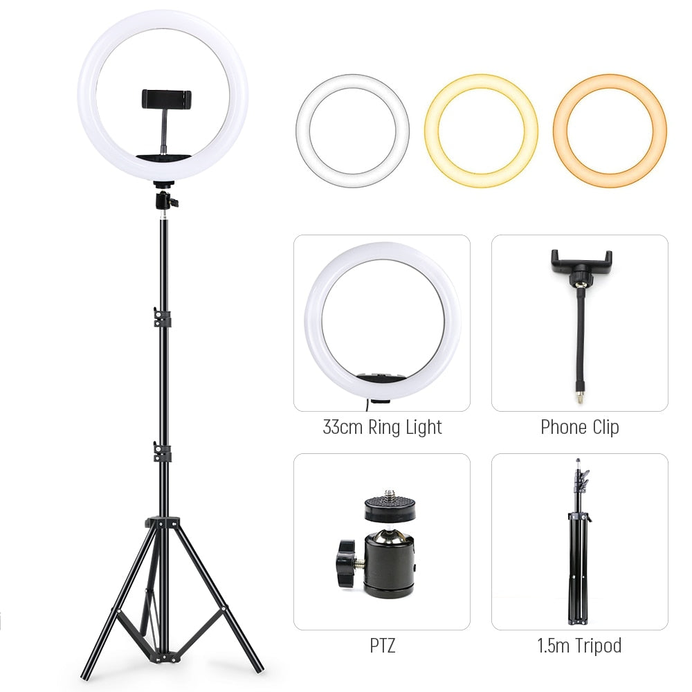 10 13 pouces LED Selfie Ring Light Avec Trépied