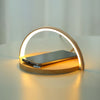 Lampe LED avec chargeur Qi sans fil, USB et support pour téléphone