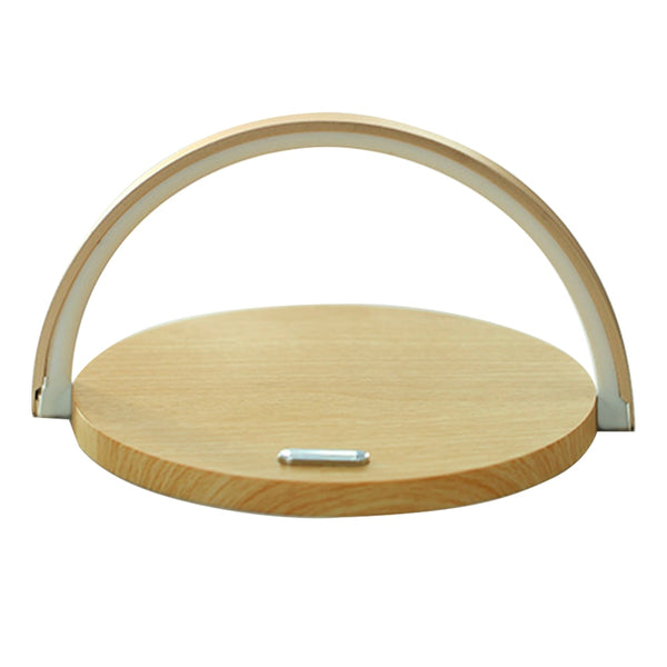 Wireless Qi charger LED lamp with USB and phone holder