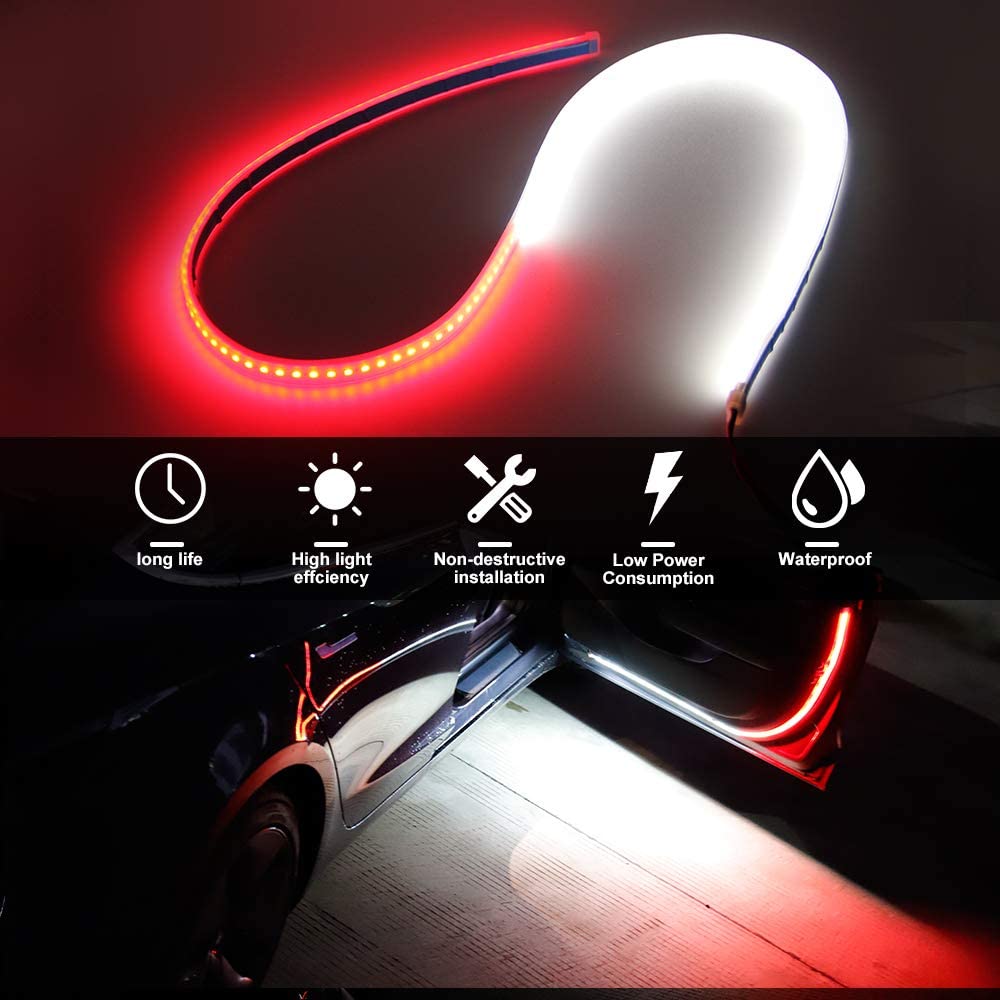 Car Door Decoration Light Strips Strobe Flashing Lights