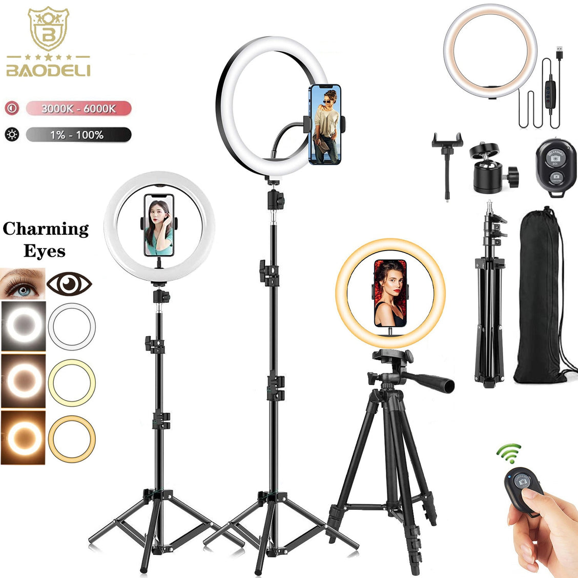 26cm LED Selfie Ring Light Stand Tripod