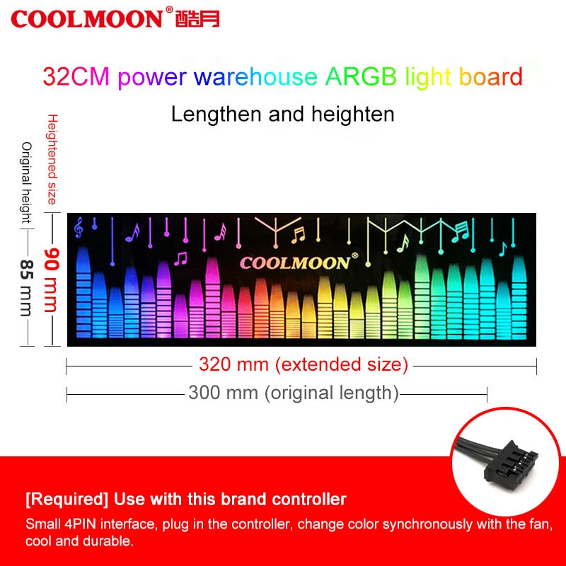 Support de carte graphique LED RVB à changement de couleur